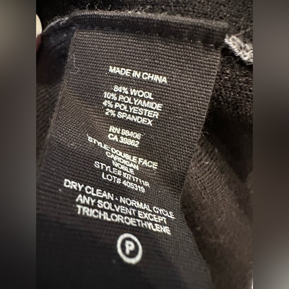 Theory Charcoal and black Open Front reversible cardigan - Picture 11 of 11